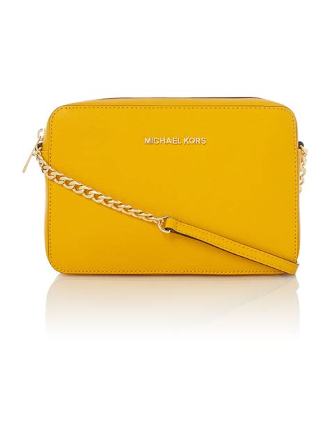 yellow michael kors crossbody bag